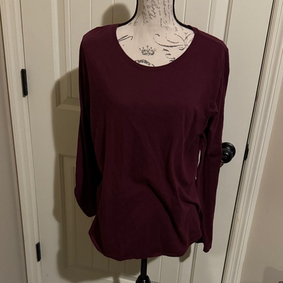 Sonoma Tops - Sonoma Women's Deep Burgundy Long Sleeve Tee